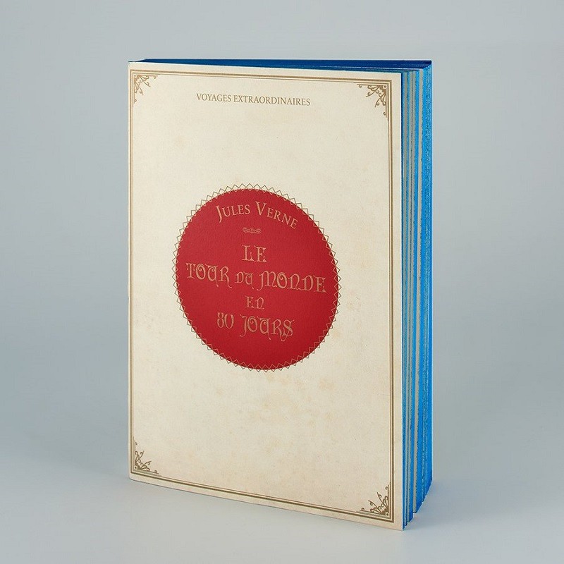 Cahier façon livre ancien "Libri muti Le tour du monde en 80 jours" par Slow Cahier façon livre ancien "Libri muti Le tour du monde en 80 jours" par Slow