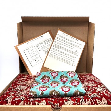Kit de couture niveau intermédiaire Kimono long Milla en tissu indien par Maison Pouic