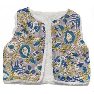 gilet de berger en tissu indien