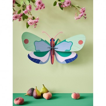 Papillon en papier cartonné à construire, modèle Mint Forest Butterfly, par Studio ROOF