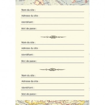 Pour exemple, intérieur du carnet à mots de passe "Bord de mer" par Gwenaëlle Trolez