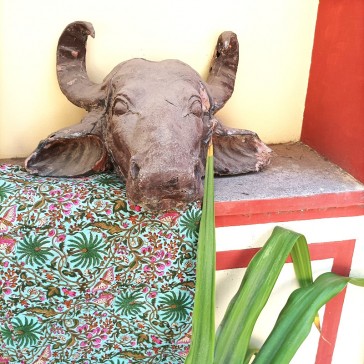 Tissu indien imprimé à la main vendu à la coupe par Maison Pouic