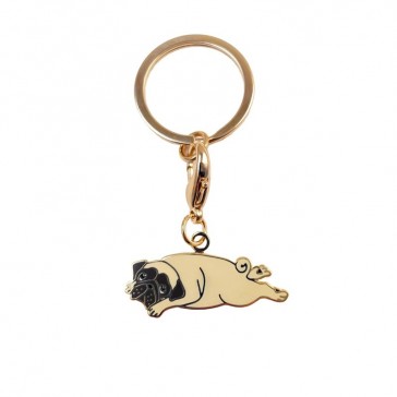 Porte-clefs en forme de chien "Carlin" par Coucou Suzette