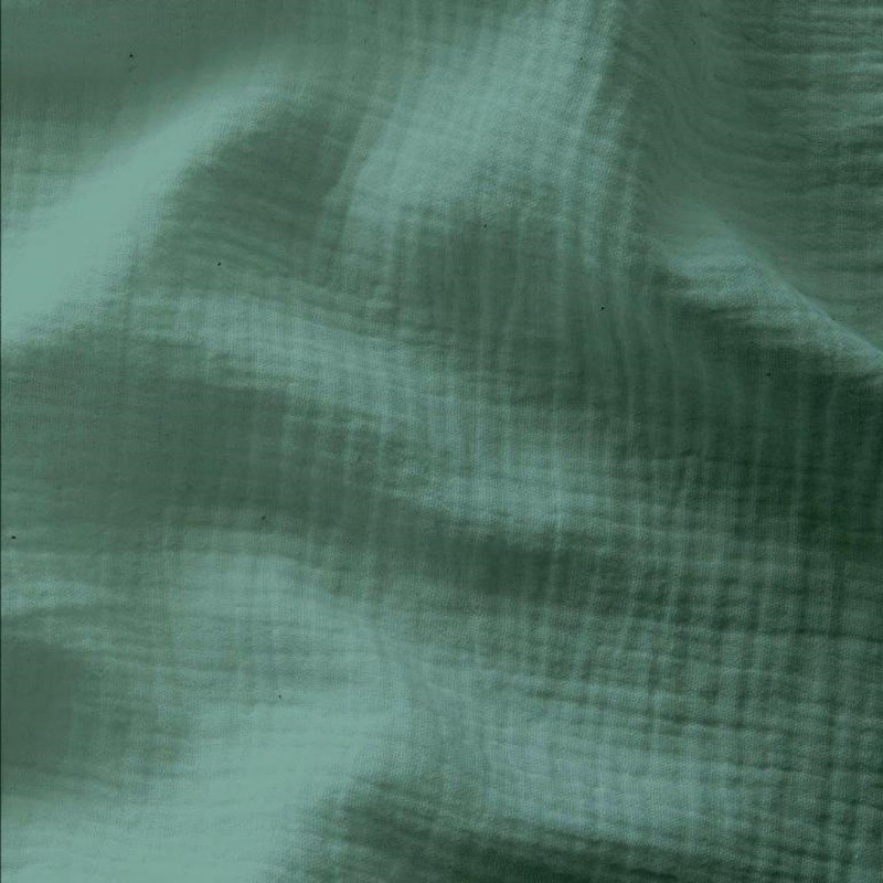 Tissu en gaze de coton gaufrée à la coupe "Eucalyptus" par Domotex