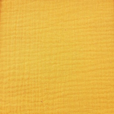 Tissu en gaze de coton à la coupe jaune "Moutarde" par Domotex