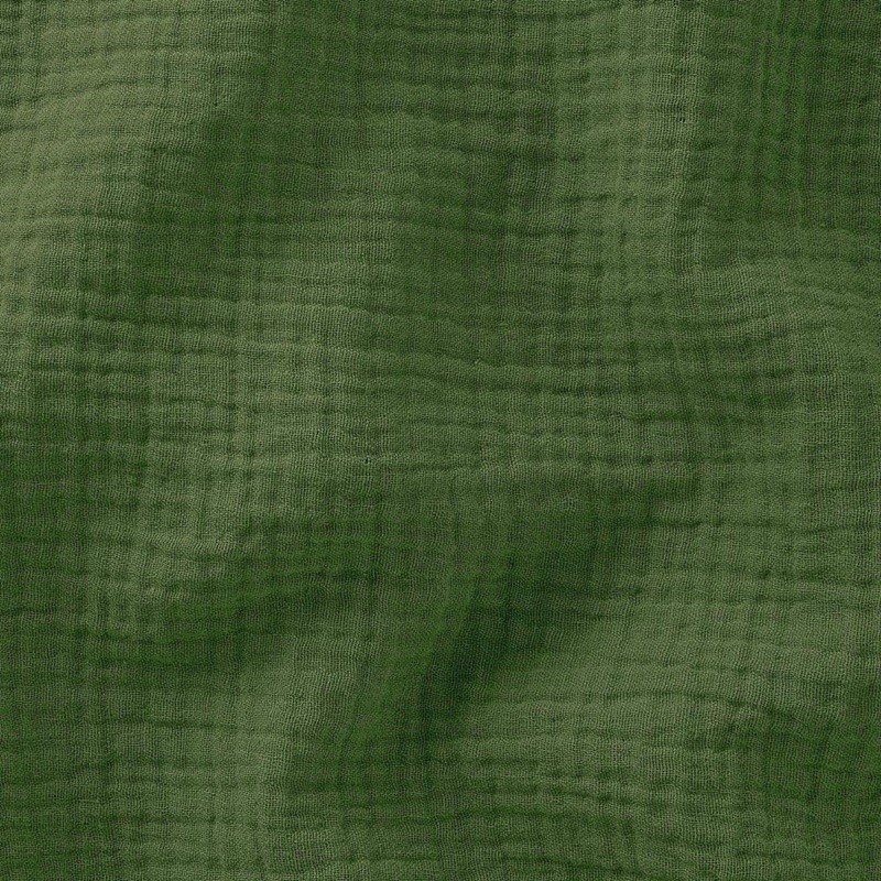 Double gaze de coton à la coupe verte dite "Fougère" par Domotex