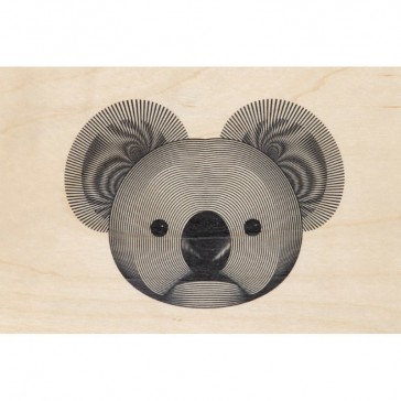 Carte postale souple en bois d'érable modèle Koala par Woodhi