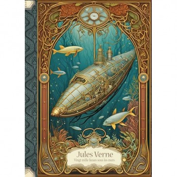 Carnet à mots de passe "Jules Verne" par Gwenaëlle Trolez