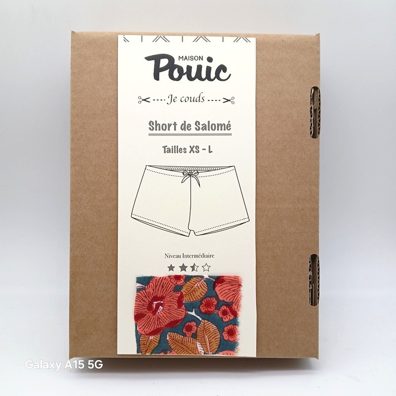 kit de couture short fleurs roses par Maison Pouic kit de couture short fleurs roses par Maison Pouic