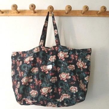 Sac réversible en indienne et double gaze confectionné par Maison Pouic
