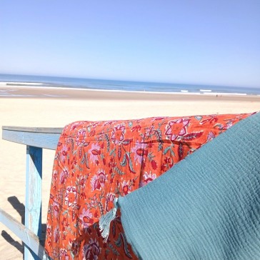 Plaid en coton indien et double gaze PLA-13 par Maison Pouic