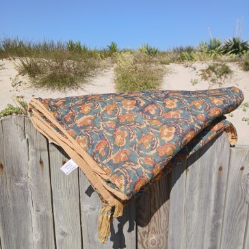 Plaid en coton indien et gaze de coton camel par Maison Pouic