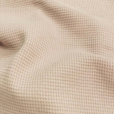 Tissu en nid d'abeille couleur lin par Domotex vendu à la coupe par Maison Pouic