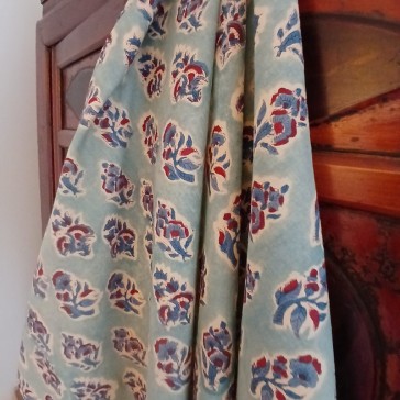 Tissu indien BL-316 en voile de coton à la coupe par Maison Pouic