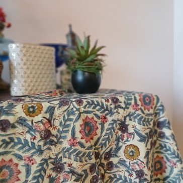 Tissu indien BL-319 en voile de coton à la coupe par Maison Pouic