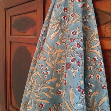 Tissu indien BL-320 en voile de coton à la coupe par Maison Pouic