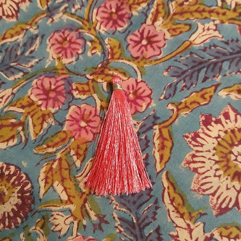 lot de 4 pompons rose indien