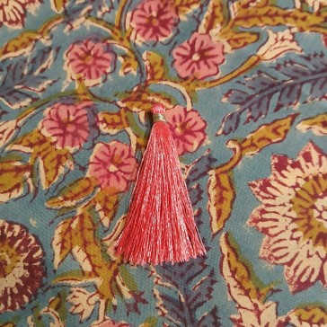 lot de 4 pompons rose indien