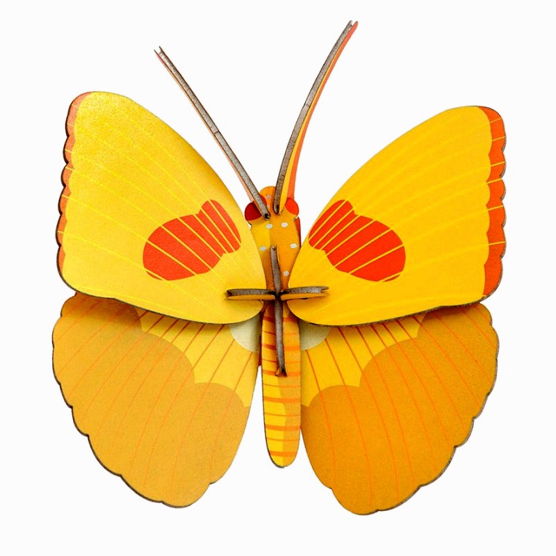 Décoration murale à assembler "Yellow Butterfly" par studio ROOF Décoration murale à assembler "Yellow Butterfly" par studio ROOF