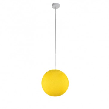 Suspension "Globe petit jaune" par La Case de Cousin Paul
