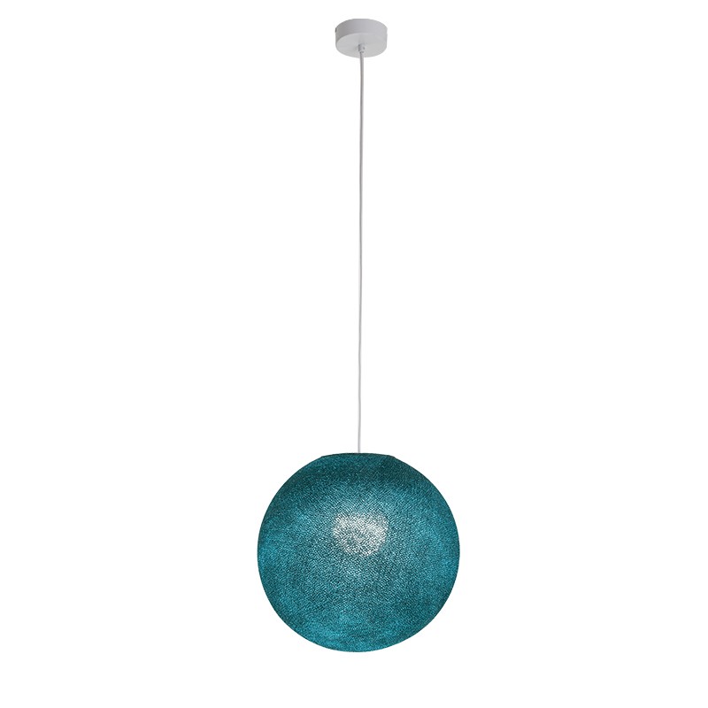 Luminaire, abat-jour globe grand bleu canard, par La Case ...