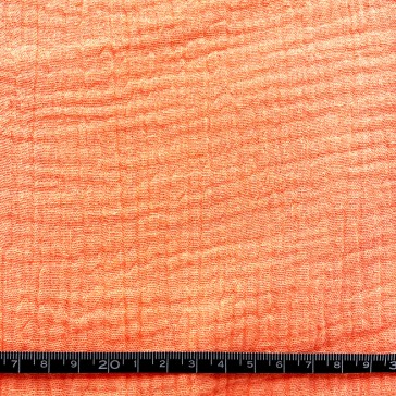 Tissu en gaze de coton à la coupe couleur "Papaye" par Domotex